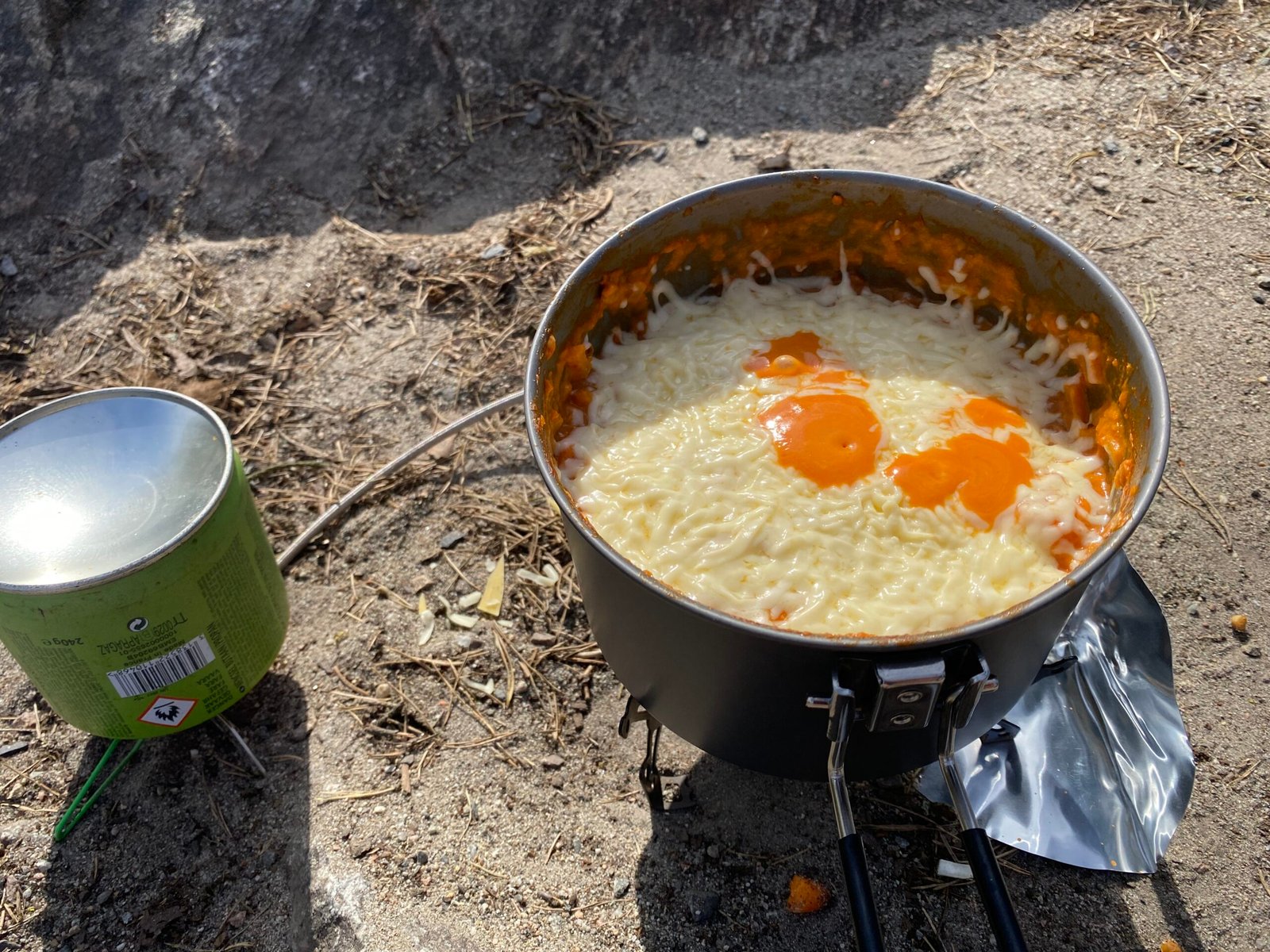 Fjellasagne på primus
