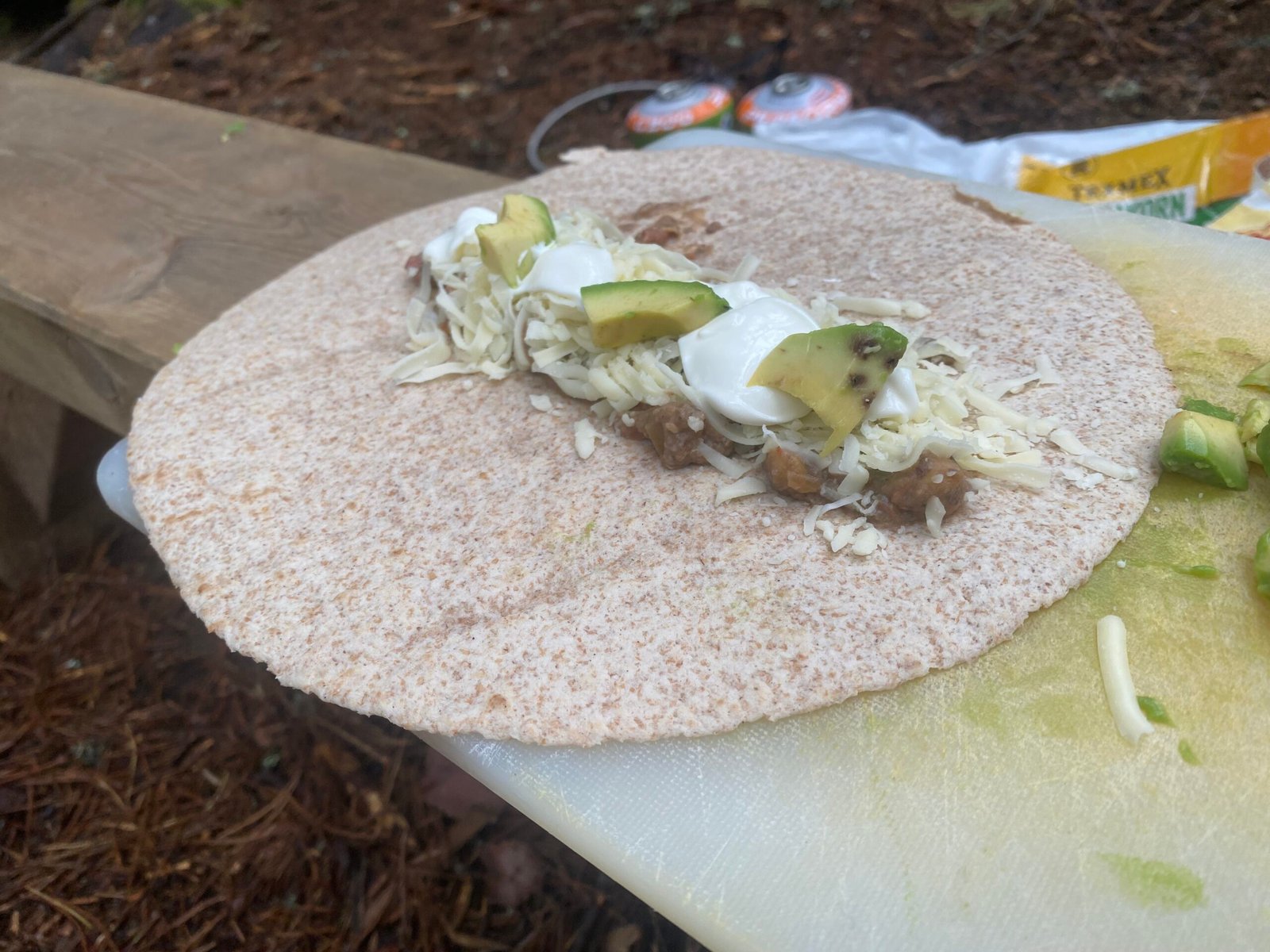 Huevos rancheros på primus